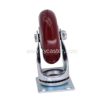 4 Inch Plate Furniture Caster PVC Wheel